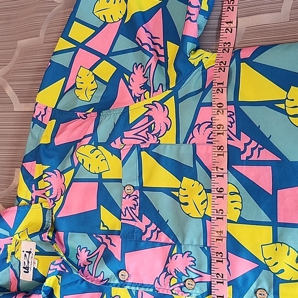 UZZI Men's Miami Style Hawaiian Party Shirt #80's #party #miami #Hawaiian - Picture 5 of 7